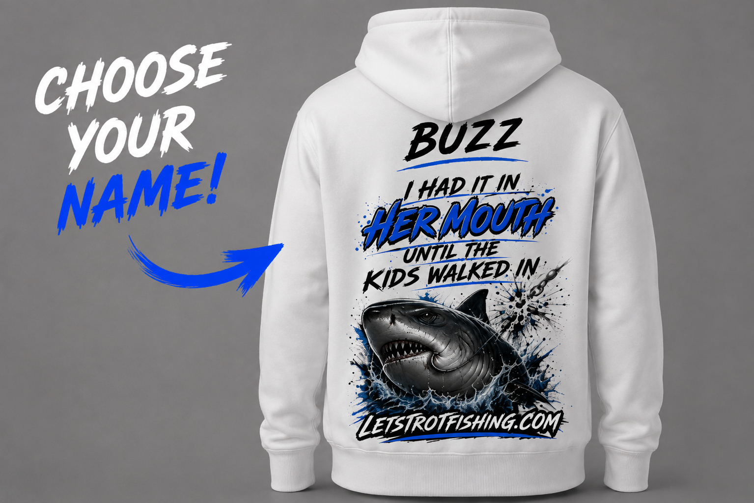 Lets Trot Fishing Personalised Hoodie