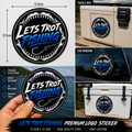 Lets Trot Fishing Sticker – 12.5cm