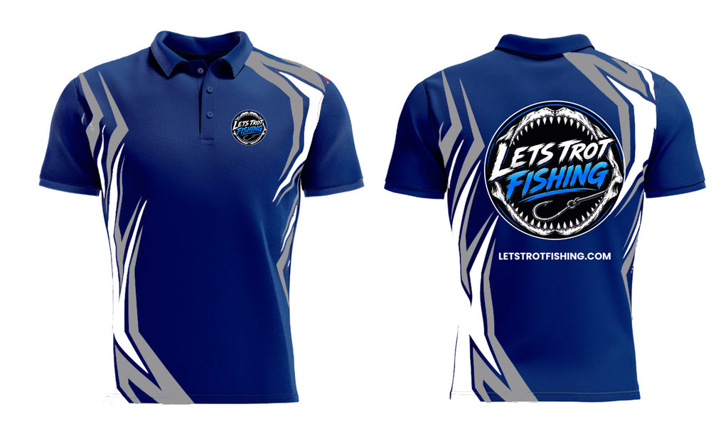 Lets Trot Fishing Premium Polo Navy