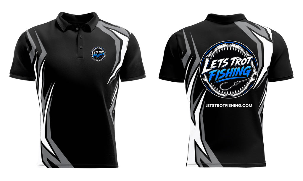 Lets Trot Fishing Premium Polo Black